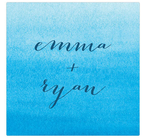 Ombre Personalized Wedding Cake Topper