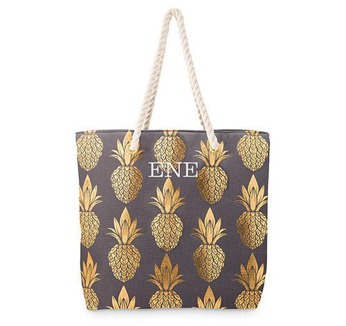 Personalized Pineapple Tote Bag - Grey (XL)