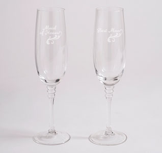 Maid of Honor &amp; Best Man Toasting Glasses