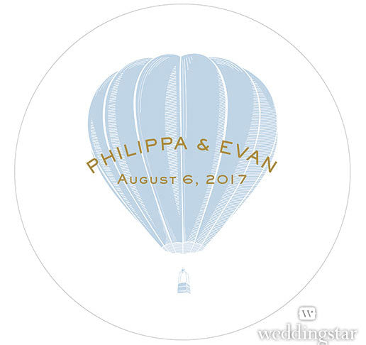 Hot Air Balloon Custom Wedding Cake Topper