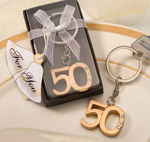 50th Anniversary Key Ring Favor