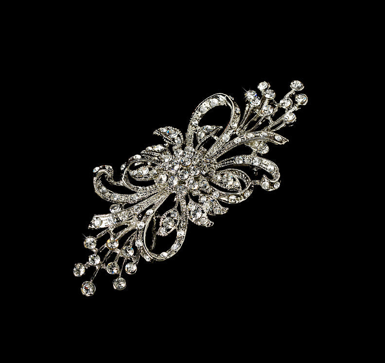 Vintage Crystal Bridal Brooch or Hair Comb