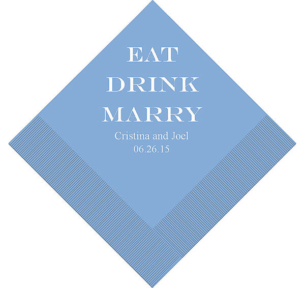 Eat Drink Marry Wedding Napkins