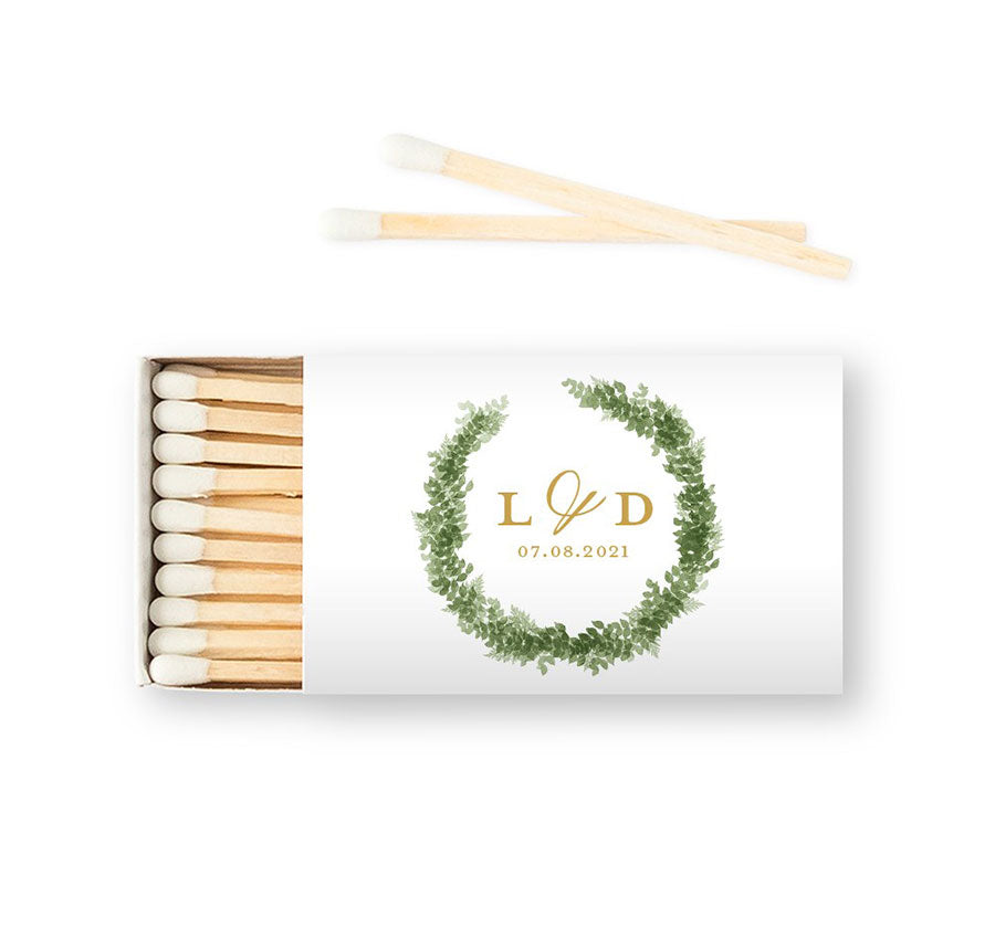 Personalized Matchbox - Love Wreath - Pack of 50