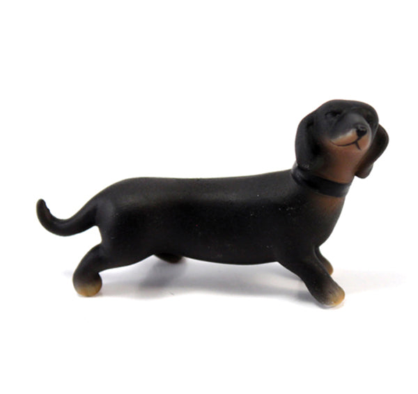 Miniature Black &amp; Tan Dachshund Cake Topper