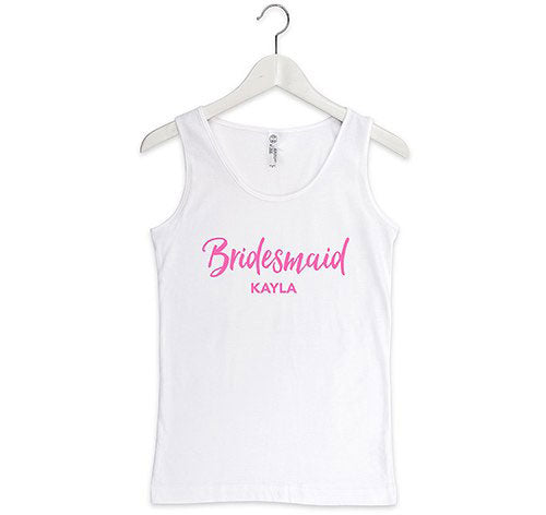 Personalized Bridesmaid Tank Top