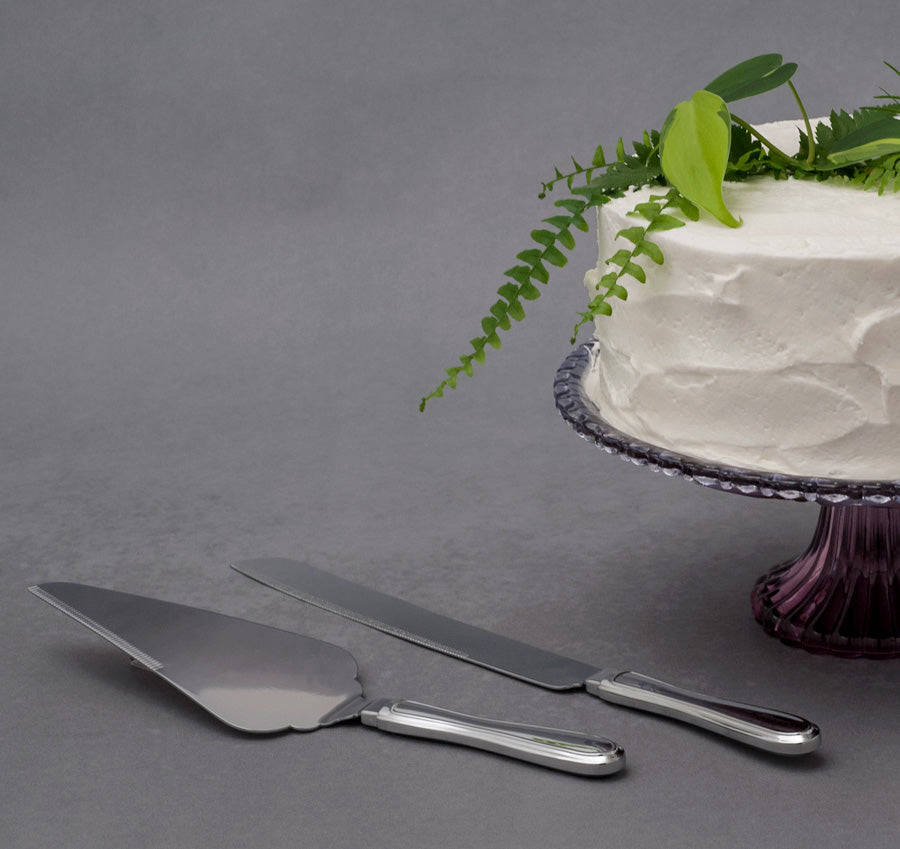 Personalized Chrome Wedding Server Set