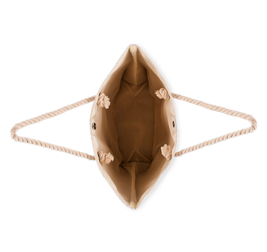 Personalized Straw Bridesmaid Tote Bag - Color Fringe