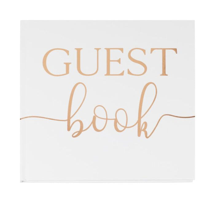 Rose Gold Foil Guest Book