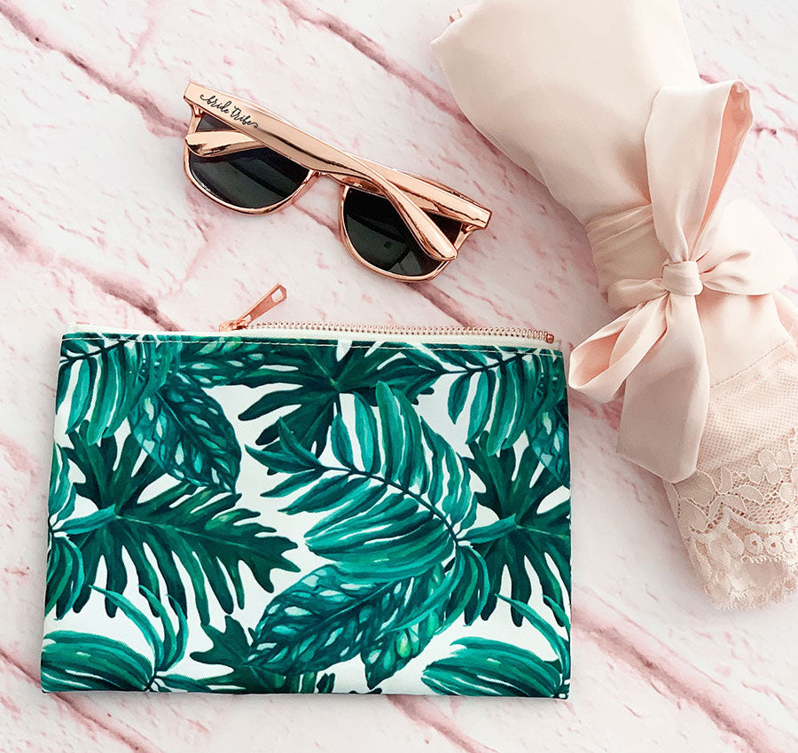 Tropical Bridesmaid Cosmetic Bag
