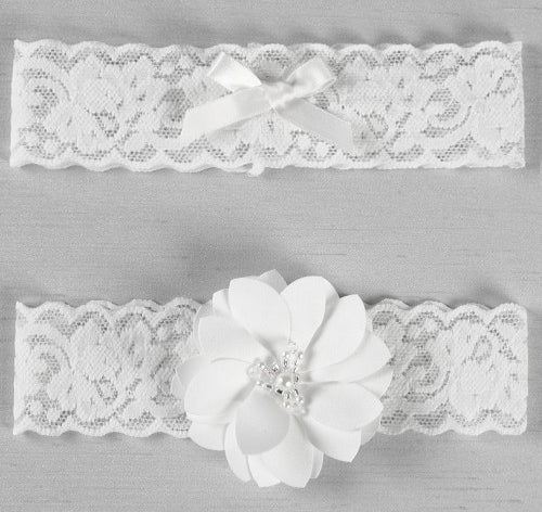 Rustic Garden Bridal Garter Set