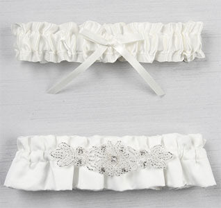 Adriana Bridal Garter Set White Adriana Bridal Garter Set White